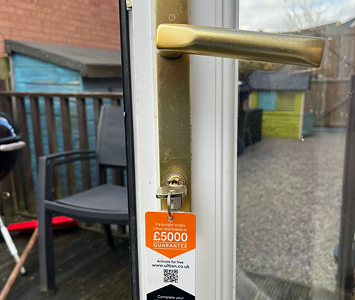 uPVC patio door lock repaired with a new lock and key